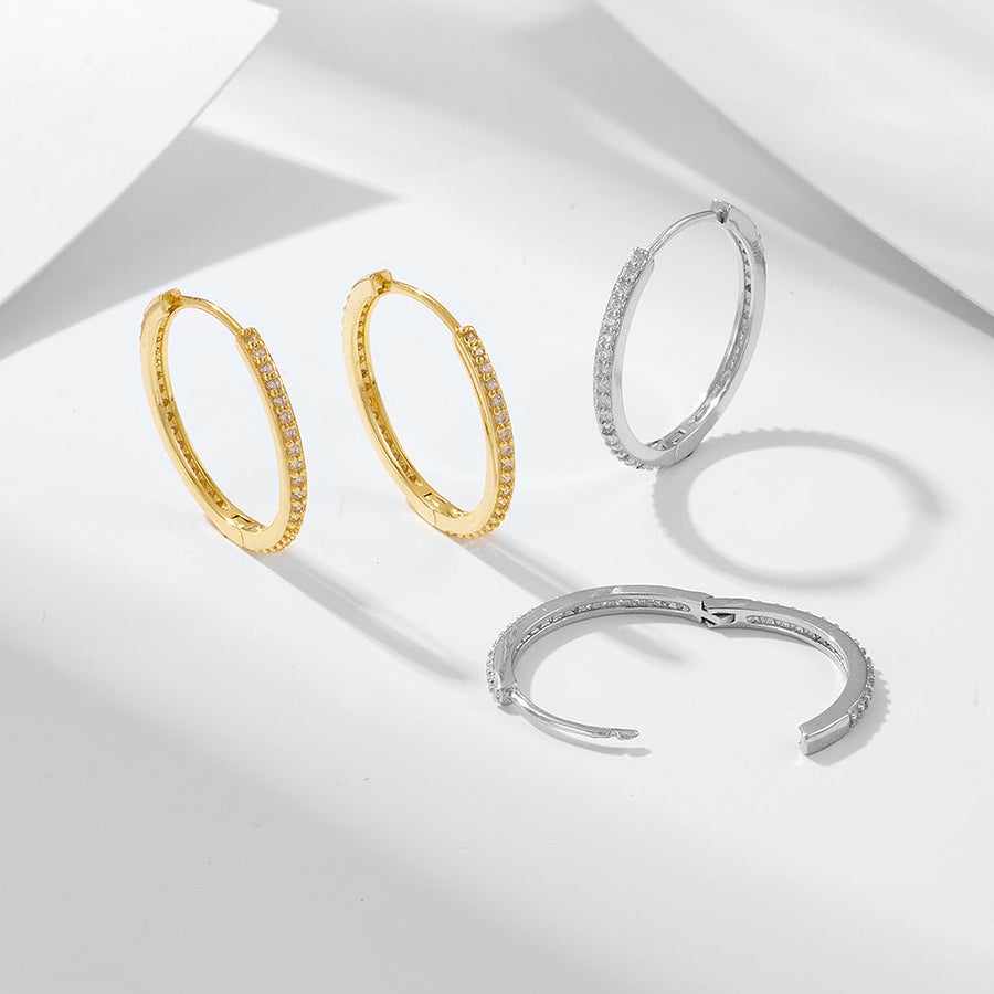 Classic Eternity Sterling Silver Hoop Earrings Carly Jewelry
