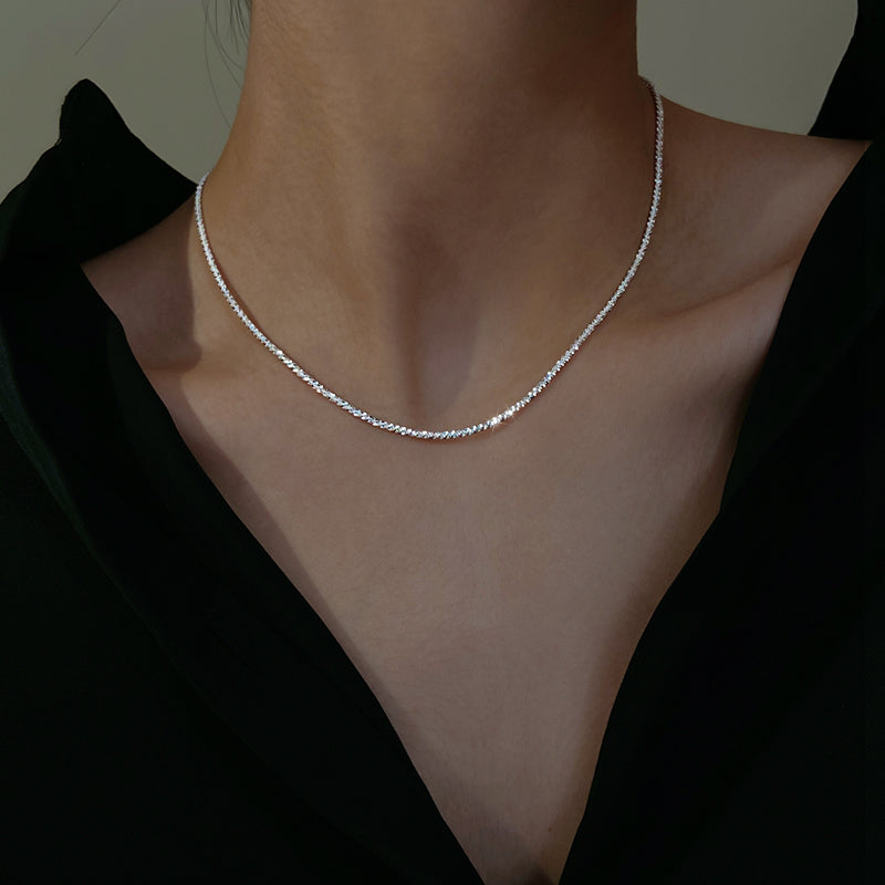 Classic 925 Sterling Silver Gypsophila Necklace Shineofdiamond