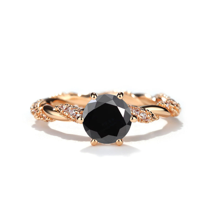1 Carat Moissanite Twist Engagement Ring in Sterling Silver Shine of Diamond