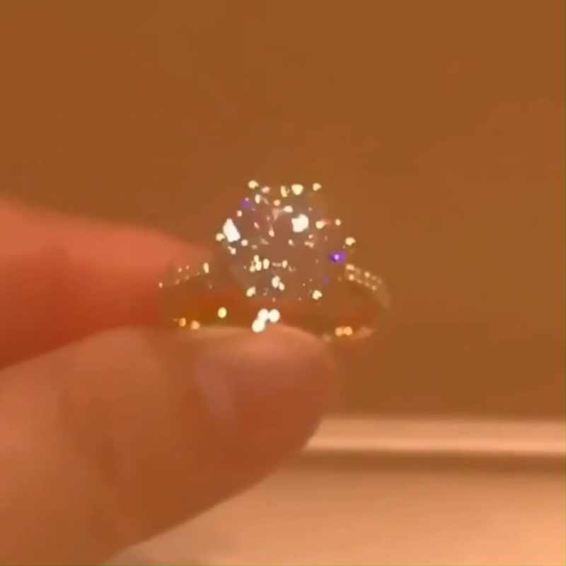 Classic Round Cut 6 Prong 925 Sterling Silver Engagement Ring shineofdiamond