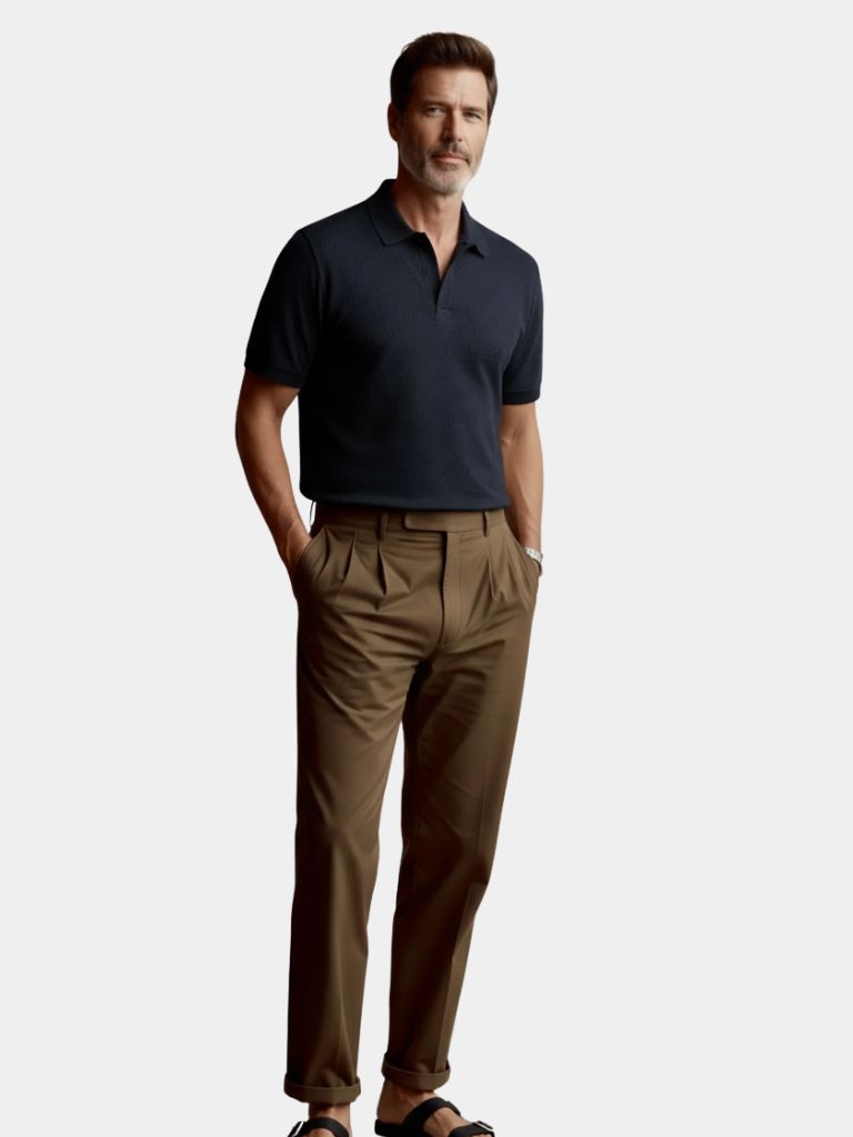 Old Money Cotton Polo Shirt - CAAYWORLD CAAYWORLD