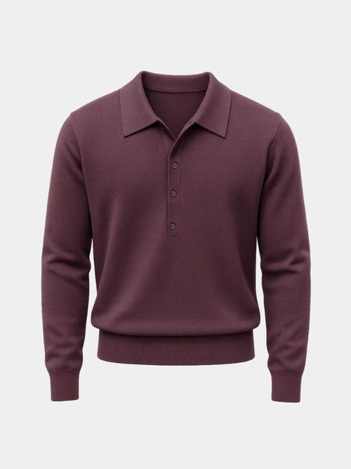 Old Money Knit Polo Pullover - CAAYWORLD CAAYWORLD