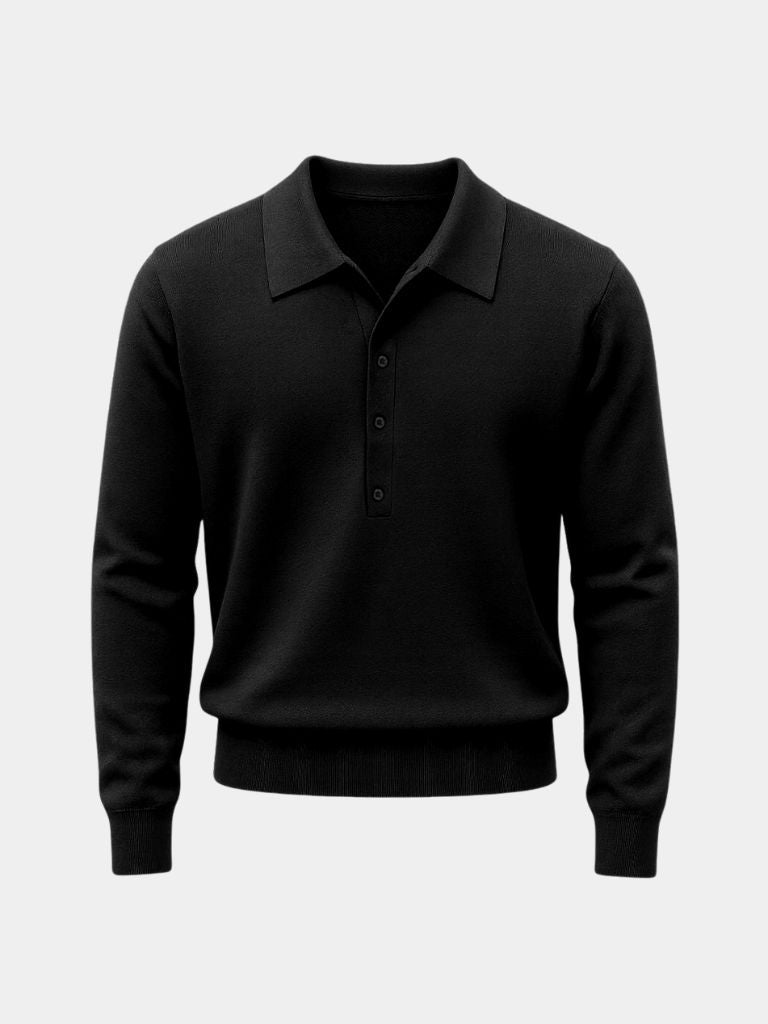 Old Money Knit Polo Pullover - CAAYWORLD CAAYWORLD