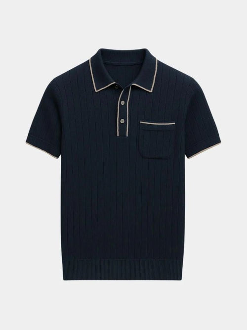 Old Money Knit Polo Shirt - CAAYWORLD CAAYWORLD