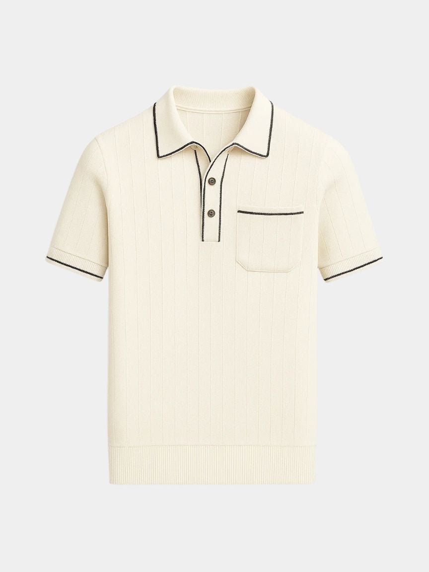 Old Money Knit Polo Shirt - CAAYWORLD CAAYWORLD