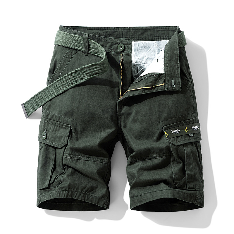 Olive Cotton Cargo - Shorts CAAYWORLD MEN