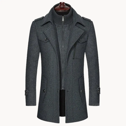 Olive Green Longline - Coat CAAYWORLD