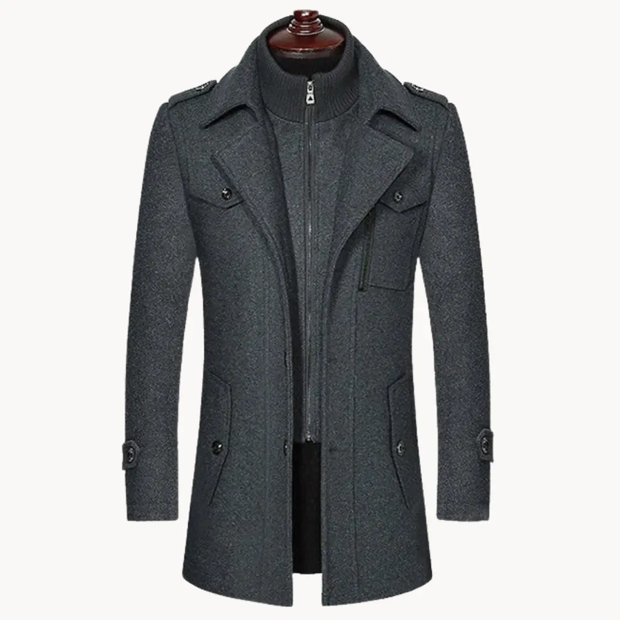 Olive Green Longline - Coat CAAYWORLD