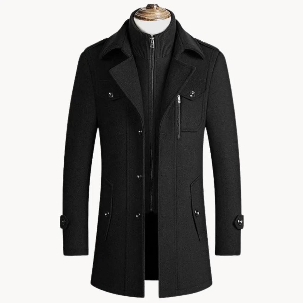 Olive Green Longline - Coat CASA LARO