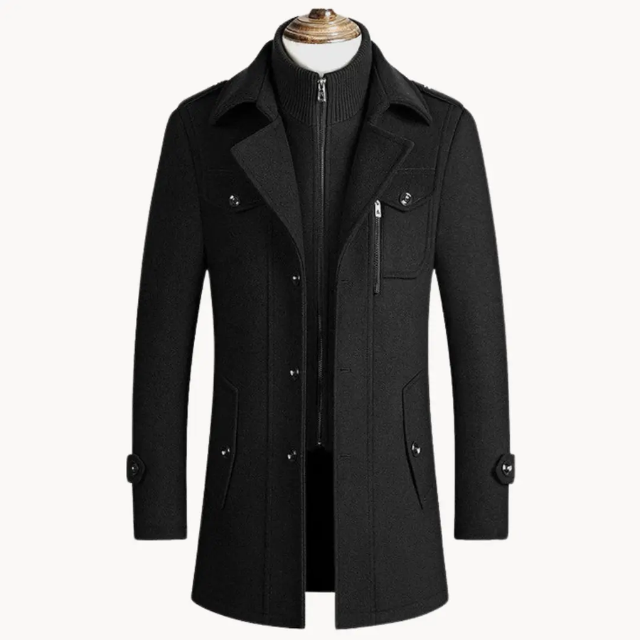 Olive Green Longline - Coat CAAYWORLD