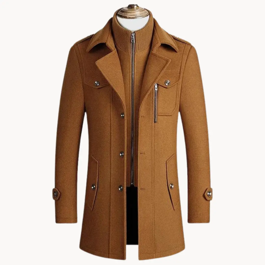 Olive Green Longline - Coat CAAYWORLD