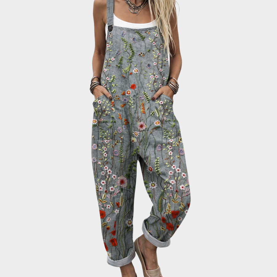 Hannah - Comfortable Printed Overalls
