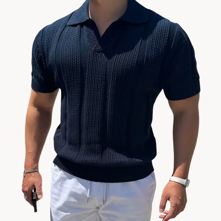 Open Collar Sheer Mesh - T-Shirt CAAYWORLD