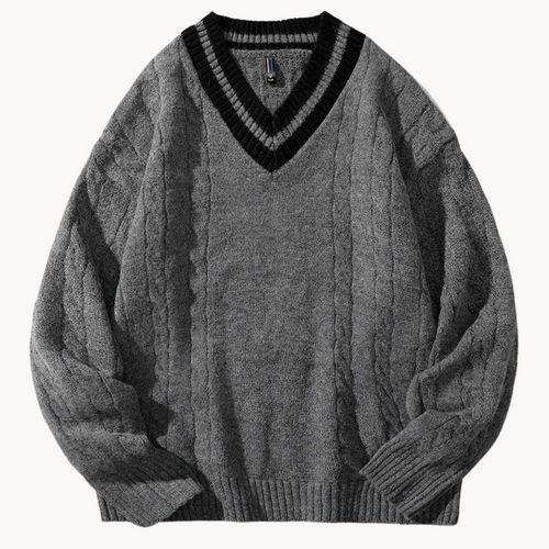 Oversized Knitted V-Neck - Sweater CAAYWORLD MEN