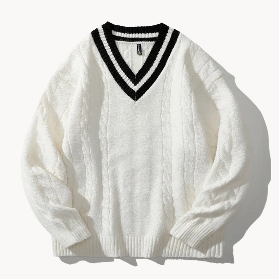 Oversized Knitted V-Neck - Sweater CAAYWORLD MEN
