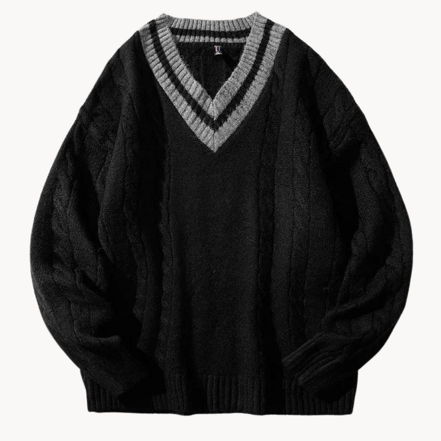 Oversized Knitted V-Neck - Sweater CAAYWORLD MEN
