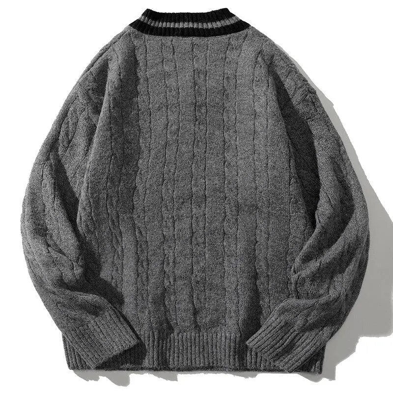 Oversized Knitted V-Neck - Sweater CAAYWORLD MEN