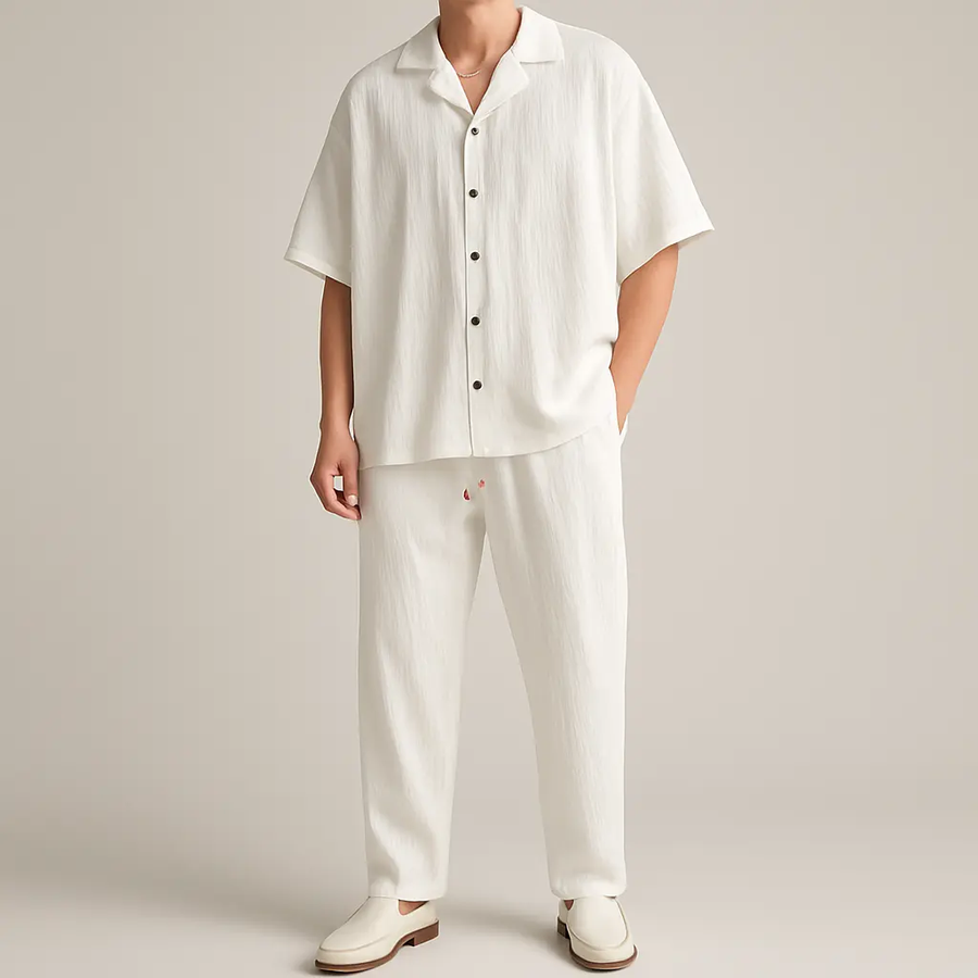 Oversized Linen - Two-Piece Set CAAYWORLD