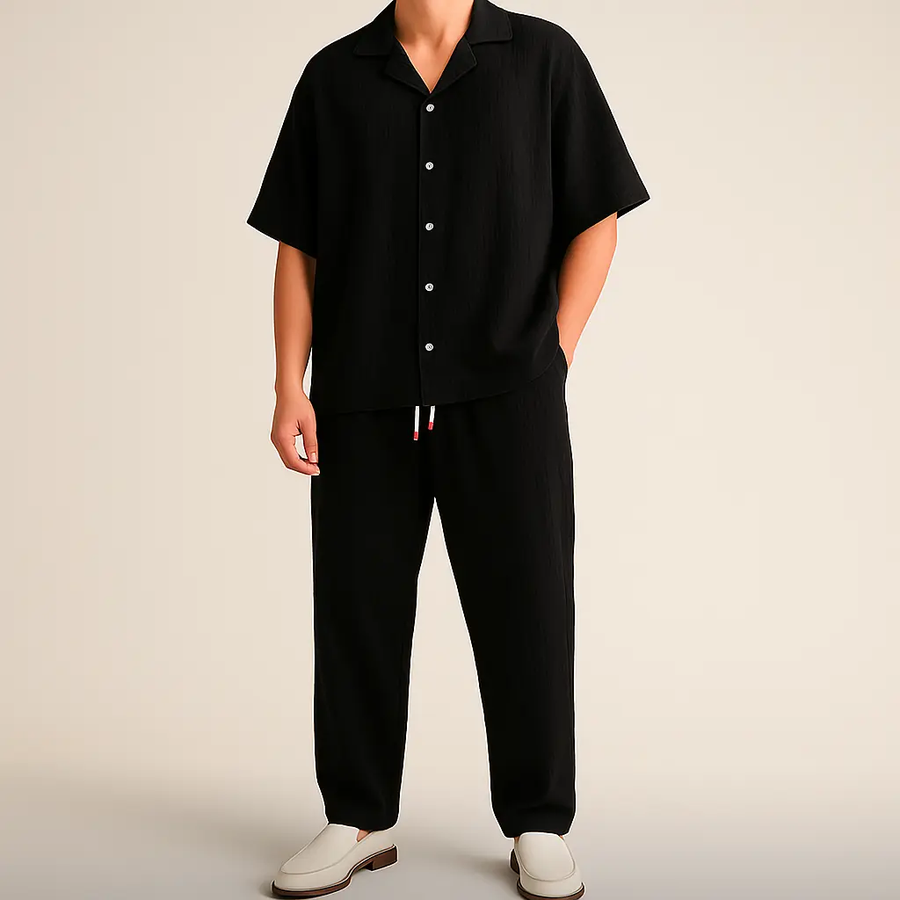 Oversized Linen - Two-Piece Set CAAYWORLD