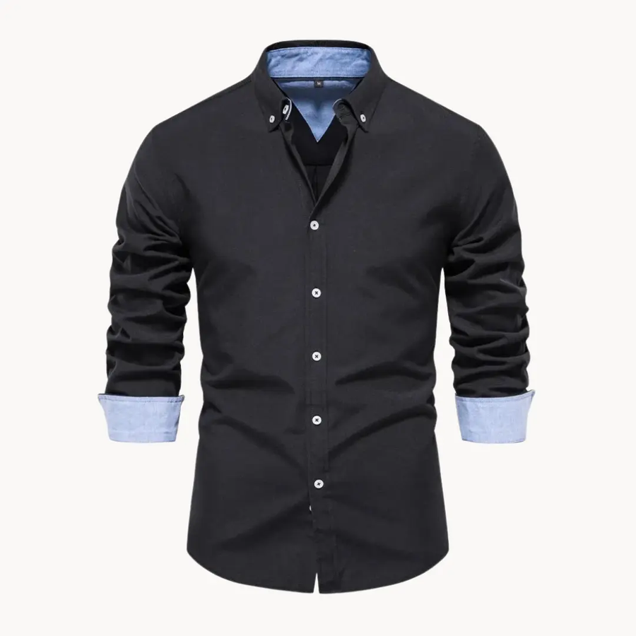 Oxford Long Sleeve Button-Down - Shirt CAAYWORLD