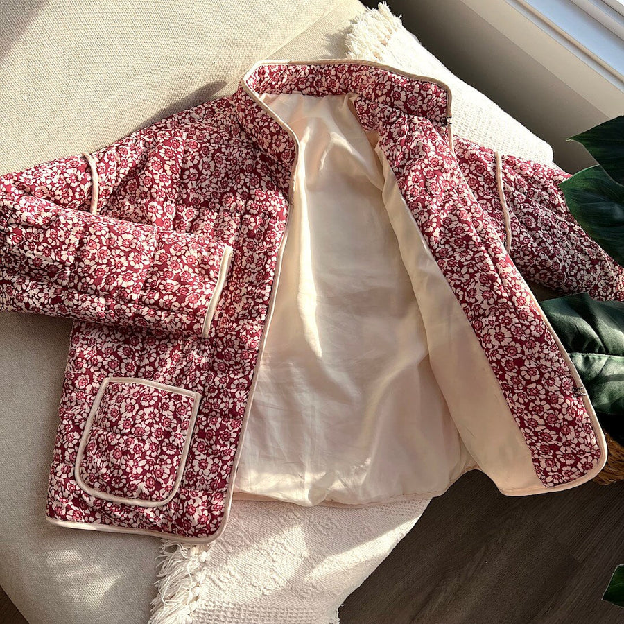 Pastel Floral Print Lightweight - Coat CAAYWORLD