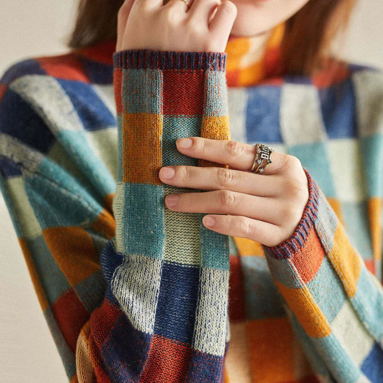 Patchwork Turtleneck - Sweater CAAYWORLD