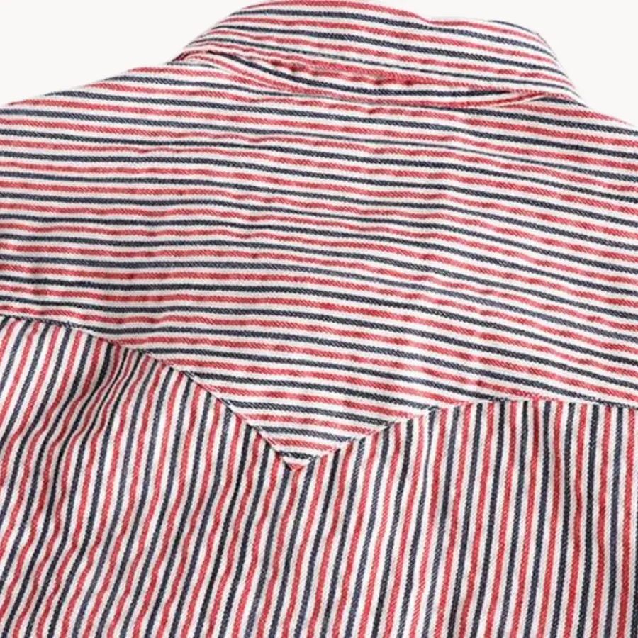 Pencil Stripe Button-Down - Shirt CAAYWORLD