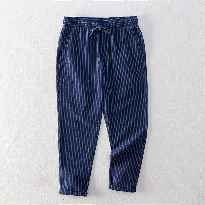 Pinstripe Cotton Tailored - Trousers CAAYWORLD MEN