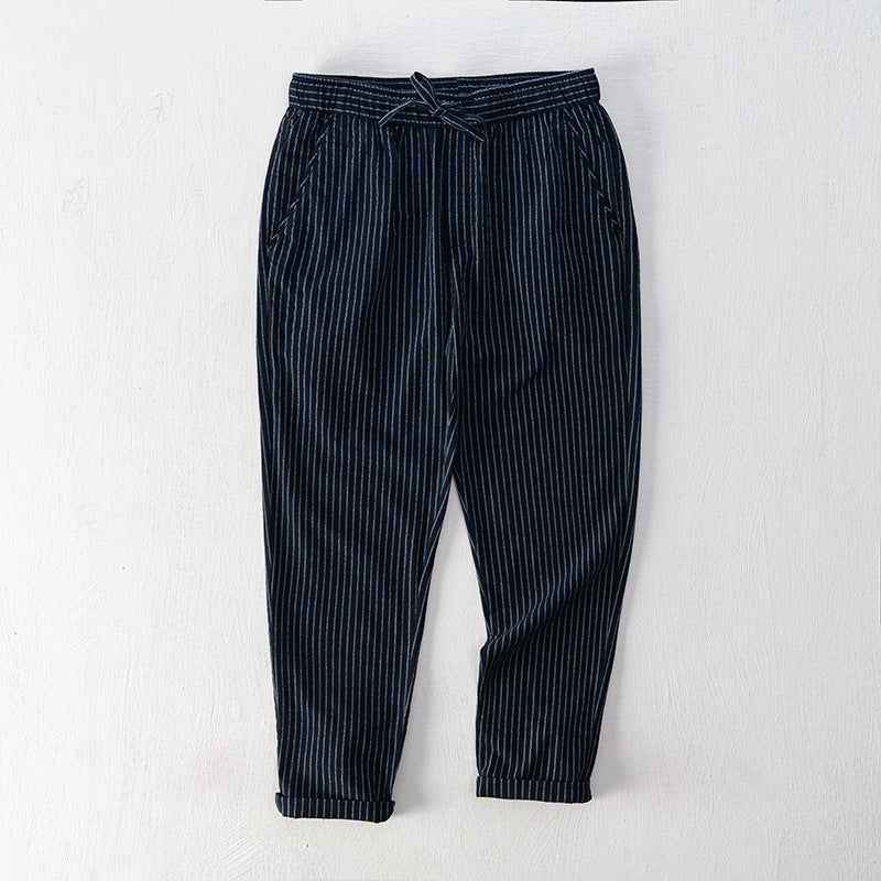 Pinstripe Cotton Tailored - Trousers CAAYWORLD MEN