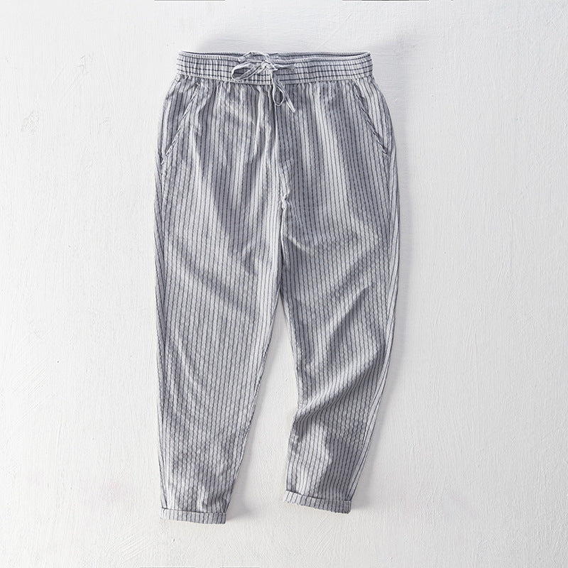 Pinstripe Cotton Tailored - Trousers CAAYWORLD MEN
