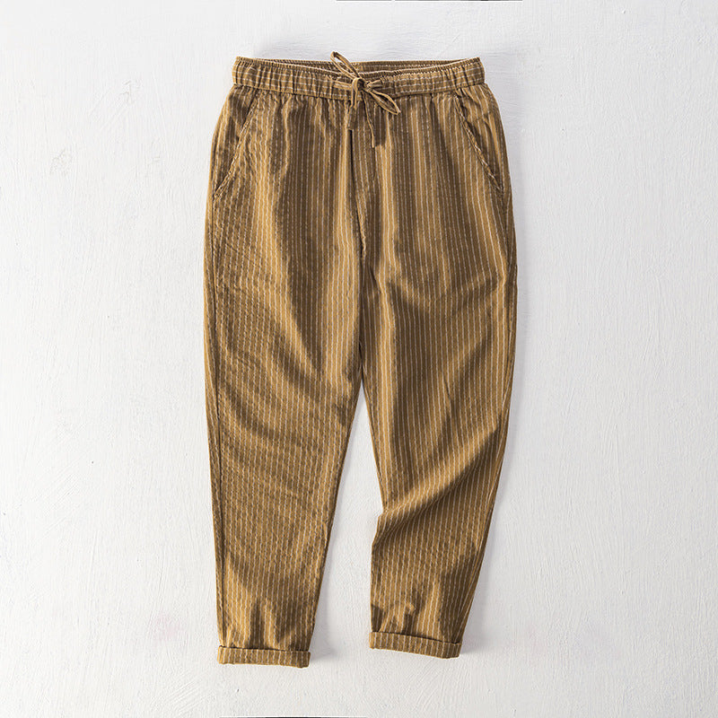 Pinstripe Cotton Tailored - Trousers CAAYWORLD MEN