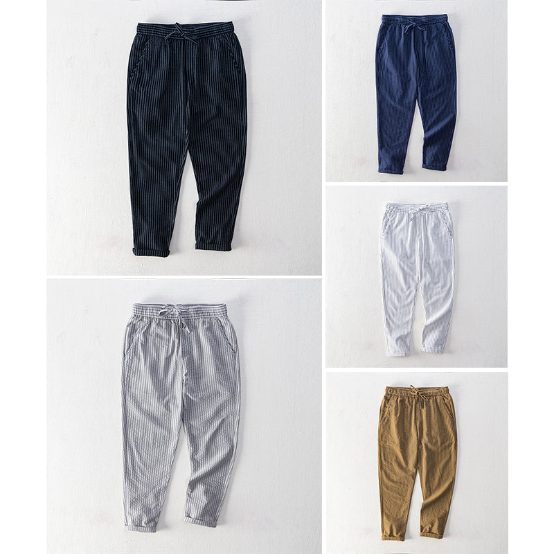 Pinstripe Cotton Tailored - Trousers CAAYWORLD MEN