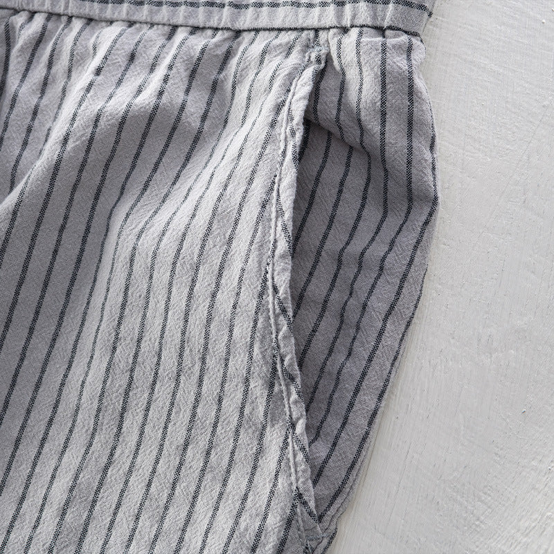 Pinstripe Cotton Tailored - Trousers CAAYWORLD MEN