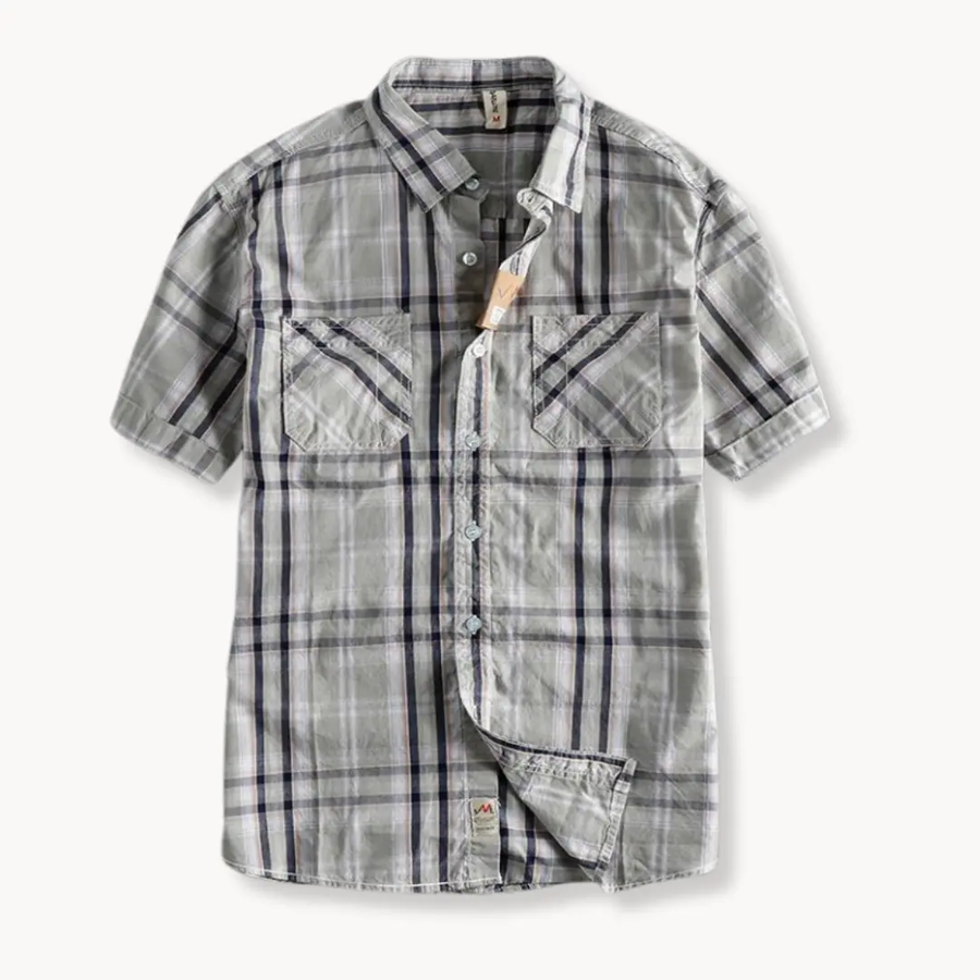 Plaid Button-Down - Shirt CAAYWORLD