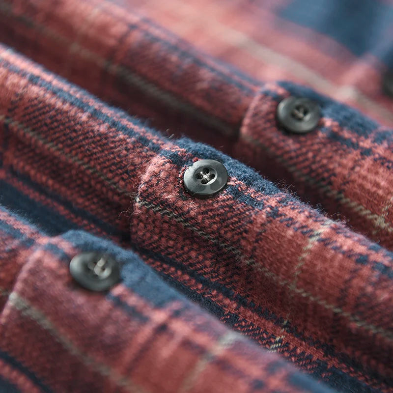 Plaid Button-Up - Shirt CAAYWORLD MEN