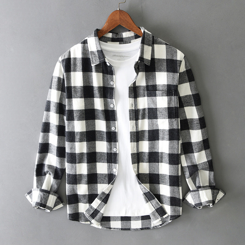 Plaid Cotton Button-Down - Shirt CAAYWORLD MEN