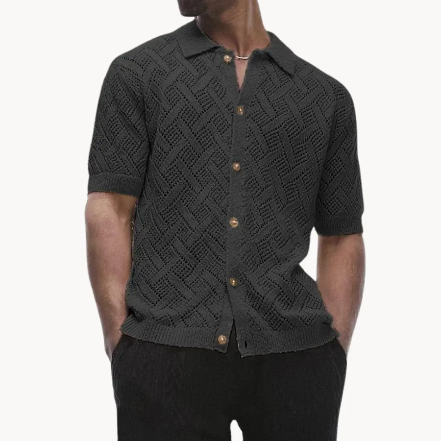 Polo Collar Knit - Cardigan CAAYWORLD