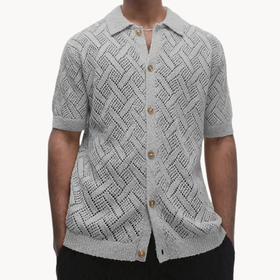 Polo Collar Knit - Cardigan CAAYWORLD