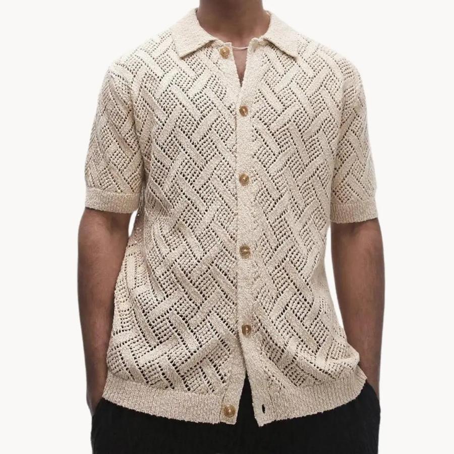 Polo Collar Knit - Cardigan CAAYWORLD