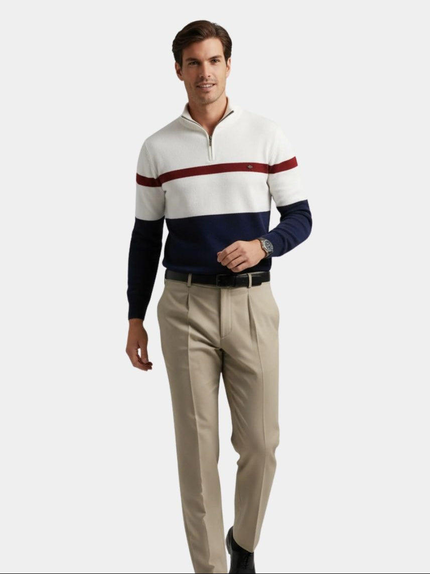 Quarter-Zip Jumper Sweater - CAAYWORLD CAAYWORLD