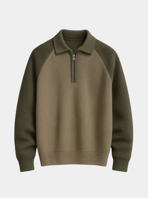 Raglan Quarter Zip Sweater - CAAYWORLD CAAYWORLD