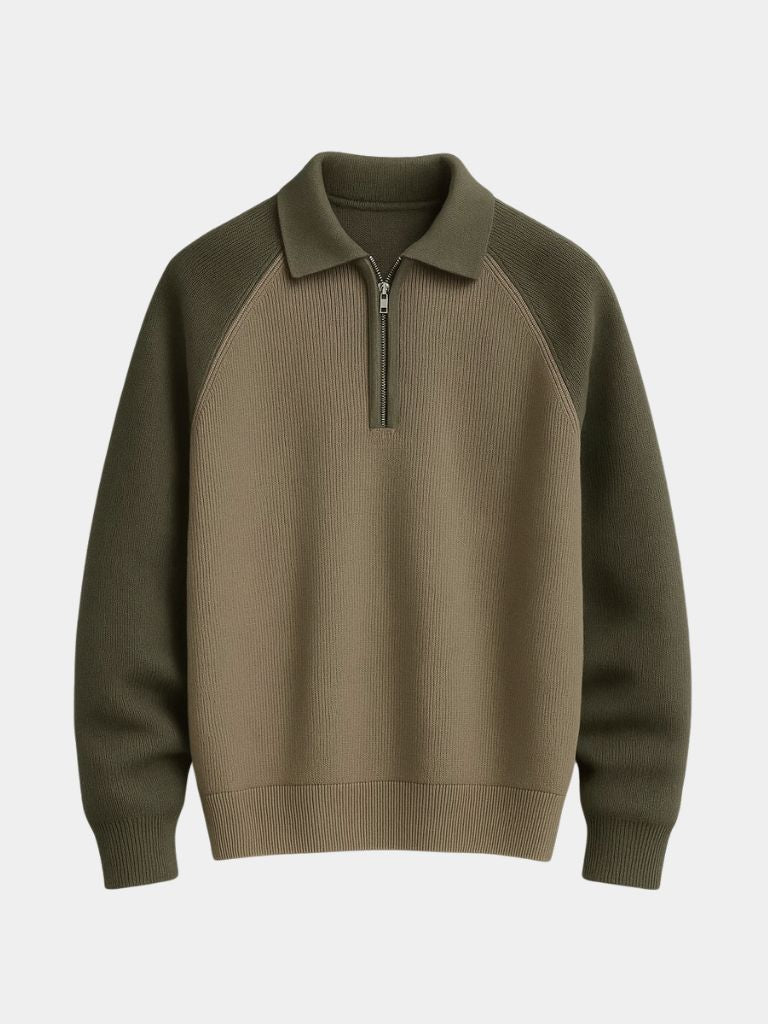 Raglan Quarter Zip Sweater - CAAYWORLD CAAYWORLD