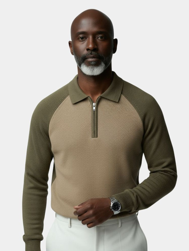 Raglan Quarter Zip Sweater - CAAYWORLD CAAYWORLD