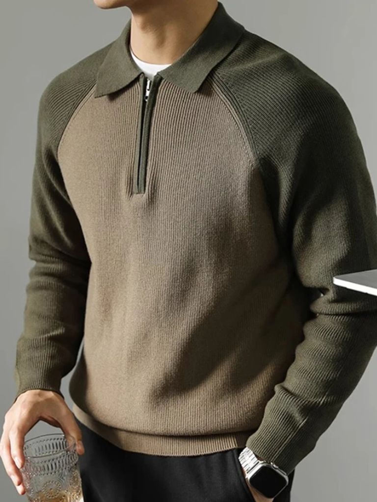 Raglan Quarter Zip Sweater - CAAYWORLD CAAYWORLD