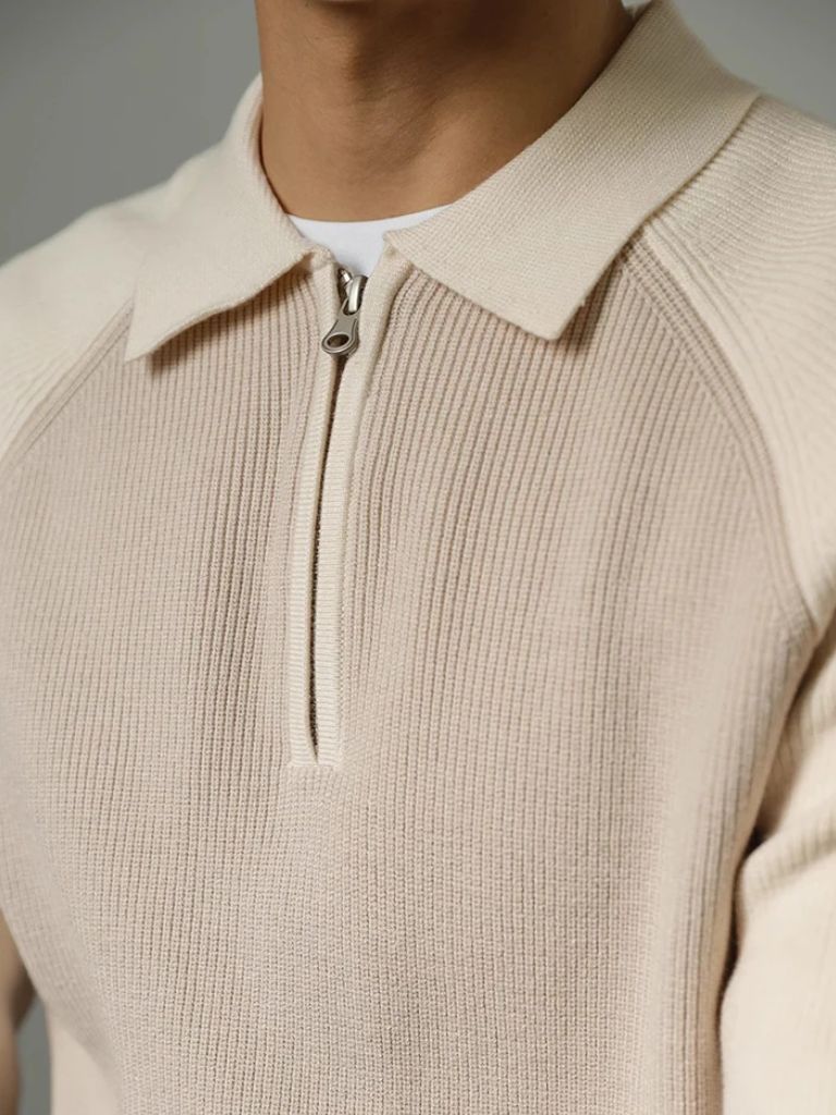 Raglan Quarter Zip Sweater - CAAYWORLD CAAYWORLD