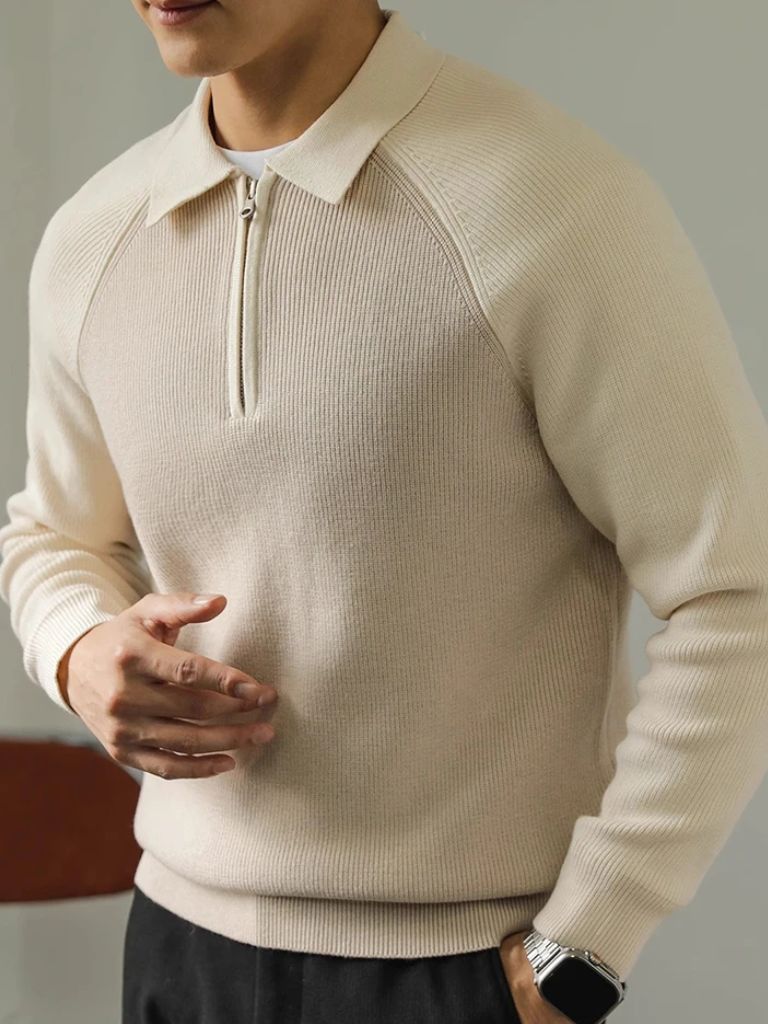Raglan Quarter Zip Sweater - CAAYWORLD CAAYWORLD