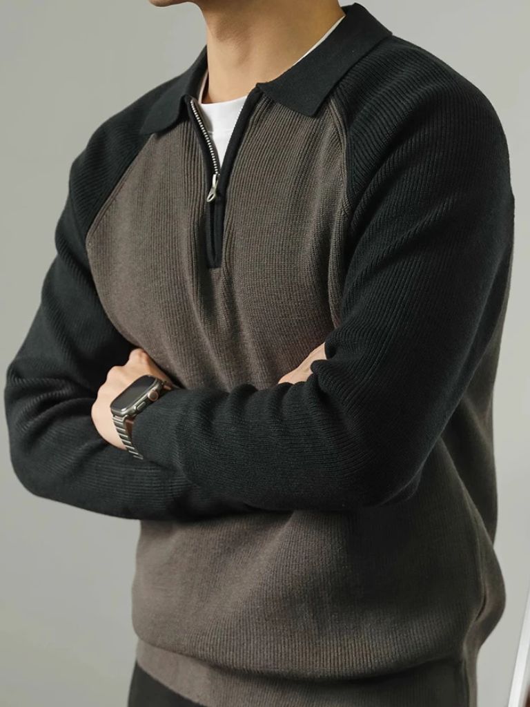 Raglan Quarter Zip Sweater - CAAYWORLD CAAYWORLD
