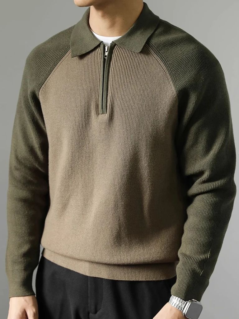 Raglan Quarter Zip Sweater - CAAYWORLD CAAYWORLD