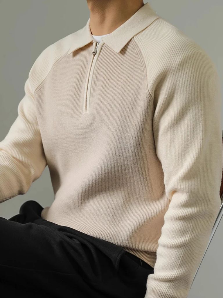 Raglan Quarter Zip Sweater - CAAYWORLD CAAYWORLD