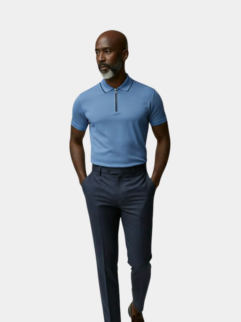 Regis Quarter Zip Polo – CAAYWORLD CAAYWORLD